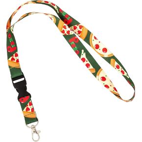 Desert Cactus Pizza Food Lanyard Badge ID Car Keys Keychain Souvenir Holder Nurse Doctor Teacher Office Detachable Breakaway Snap Buckle (Design 3)