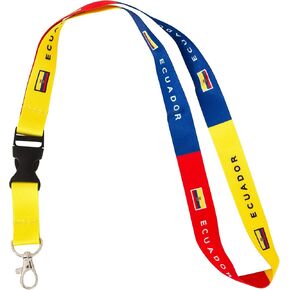 Desert Cactus Country of Ecuador Lanyard Flag Car Keys ID Badge Holder Keychain Souvenir Detachable Breakaway Snap Buckle (Lanyard)