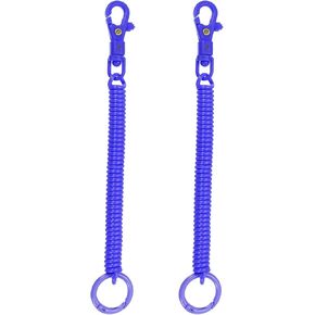 PATIKIL Retractable Coil Springs Keychain Anti-lost Key Chain Holder Lanyard Cord with Metal Lobster Clasp Keyring