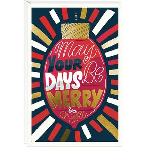 easykart labels 18 Christmas Greeting Cards with Gold Foiling Christmas Cards with Envelopes, 6.75 x 4.5 Inch Merry Christmas Cards with Seal Stickers For Friends, Family and loved Ones
