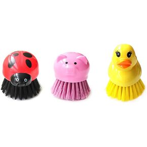 Diamond Visions 01-1374 Animal Scrub Brush Multipack in Assorted Animals (3 Brushes)