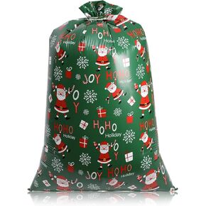 36 * 56 Inch Large Christmas Jumbo Gift Bags Xmas Presents Wrapping Bag Giant Bags Huge Gifts Big Gift Sack Set with Gift Tag Card for Christmas Big Gift Wrapping Bag