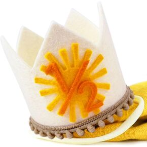 JeVenis Half Way Around the Sun Birthday Hat - Boho 1/2 Birthday Crown for Party Decoration and Supplies