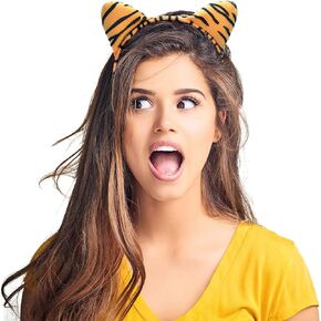 Tiger Headband,Tiger Costume Headwear Cute Tiger Ears for Halloween Christmas Party Favor Birthday Gift