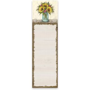 Sunflowers Bouquet Design Magnetic Paper List Notepad (60 Pages)