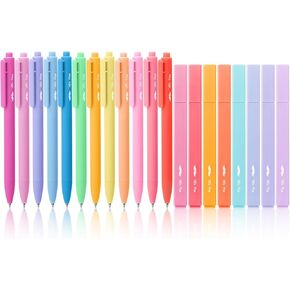 Mr. Pen- Aesthetic Highlighters and Gel Pens, 20 Pack, Assorted Colors Bible Highlighters No Bleed, Colorful Ink Gel Pens, Cute Highlighter Pens, No Bleed Highlighters for Bibles, Aesthetic Gel Pens