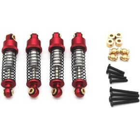 Aluminum FMS fcx24 Shocks, Rc Shocks 48mm for 1/24 FMS FCX24 RC Crawler Car Upgrade Parts 4 pcs/Set(Red)