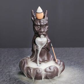 YYW Dragon Incense Holder,Dragon Backflow Waterfall Incense Burner,Incense Waterfall with 30 Incense Stick+ 20 Backflow Incense Cones for Aromatherapy Room Office Housing Decor