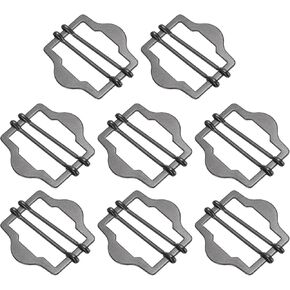 uxcell Metal Adjuster Slide Buckles, Webbing Strap Roller Pin Clip Buckle Tri Glide for Vest, Suit, Bag Replacement Part
