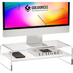 Acrylic Monitor Stand Riser Clear Computer Monitor Stand (Big) in Saudi Arabia