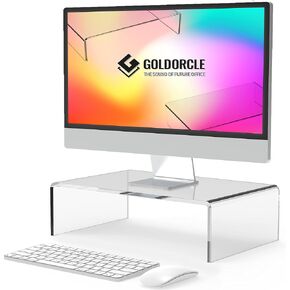 Acrylic Monitor Stand Riser Clear Computer Monitor Stand (Big)