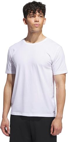 adidas Men's Stretch Cotton Crew Neck Undershirts (2-Pack), Black/Black, XX-Large in Saudi Arabia