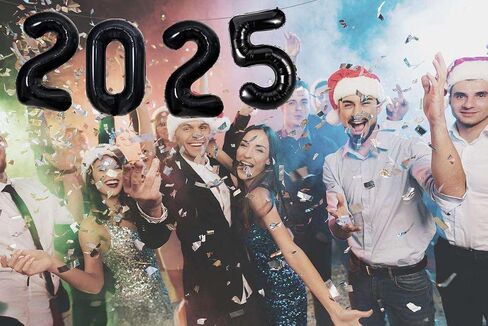 16 Inch Black Number 2025 Balloons, Big 2025 Number Balloons New Year Foil Black Balloons for 2025 Happy New Year Eve Celebration Decorations Party Supplies New Years 2025 Balloons Black in Saudi Arabia