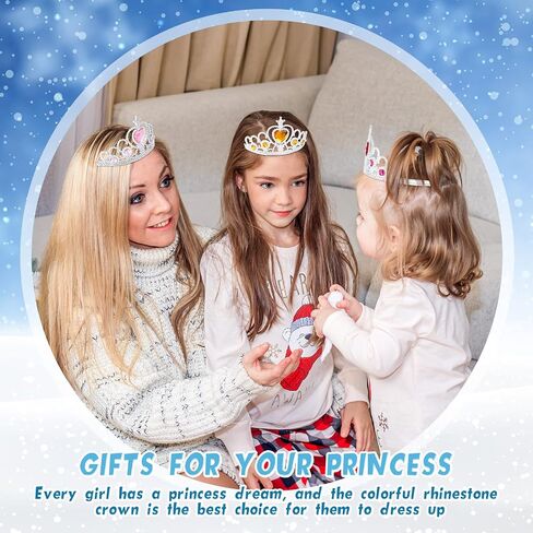 30 Pcs Princess Crown Set Tiaras for Girls Plastic Tiaras Bulk Dress up Costume Party Favors Accessories Kid Birthday in Kuwait