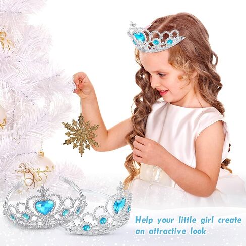 30 Pcs Princess Crown Set Tiaras for Girls Plastic Tiaras Bulk Dress up Costume Party Favors Accessories Kid Birthday in Kuwait