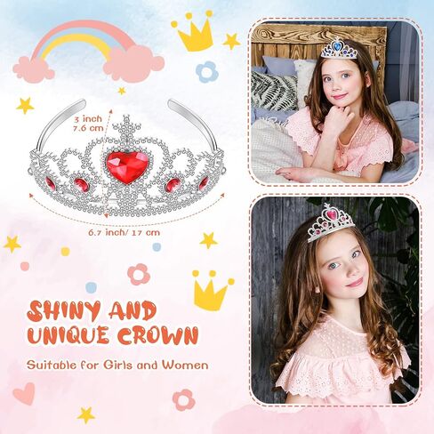 30 Pcs Princess Crown Set Tiaras for Girls Plastic Tiaras Bulk Dress up Costume Party Favors Accessories Kid Birthday in Kuwait