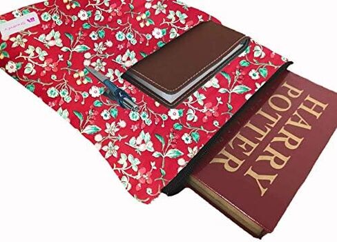 Petite Floral Book Sleeve - Book Cover for Hardcover and Paperback - Book Lover Gift - Notebooks and Pens Not Included in Saudi Arabia