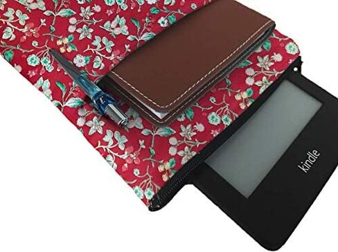 Petite Floral Book Sleeve - Book Cover for Hardcover and Paperback - Book Lover Gift - Notebooks and Pens Not Included in Saudi Arabia