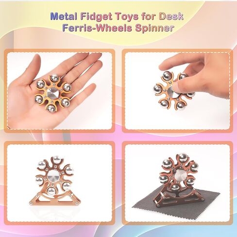 Desk-Toys for Fidget Ferris-Wheel-Spinner: 4mins Kinetic-Spinning Cool-Gadgets, Cool-Stuff Thing Toy for Office School Home Man Women Christmas, Stress-Relief Game Gifts for Adult Teen Children Kid in Kuwait