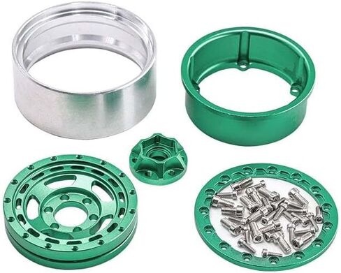 4 قطع RC 1.9 إطارات 120 مم مع إطارات عجلات Beadlock مقاس 1:10 1.9 بوصة لشاحنة زاحفة الطين 1/10 1/12 RC (أخضر) in Saudi Arabia
