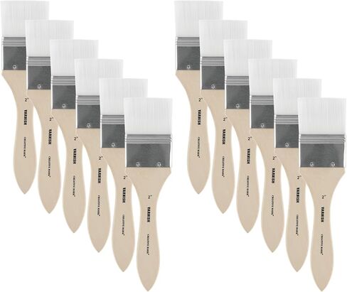 Creative Mark Disposable Varnish Brush 12 Pack - Single-Use Disposable Brushes for Varnish, Most Paints, Gesso, & More in Saudi Arabia