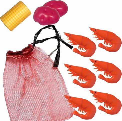 Lil' Bit Boiling Co. Kids Louisiana Crawfish Boil Playset - Toy Food Kitchen Set for Children with Pot, Strainer, Wooden Paddle and Accessories in Saudi Arabia