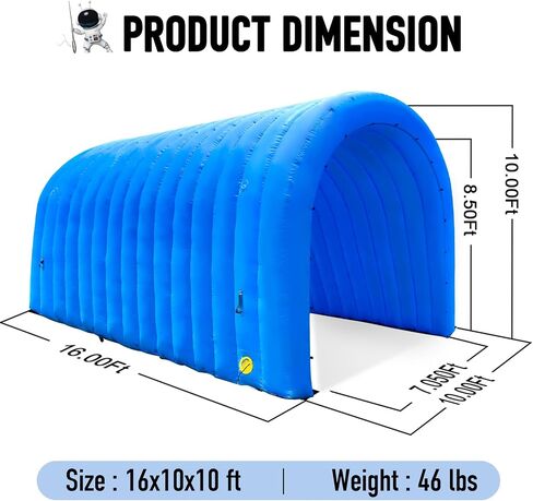Inflatable Tunnel Sports Tunnel Entrance with Internal Blower Inflatable Tunnel Tent for Business Advertising Event Exhibition Promotion,Street,Shop,Supermarket,School(16x10x10ft) in Saudi Arabia