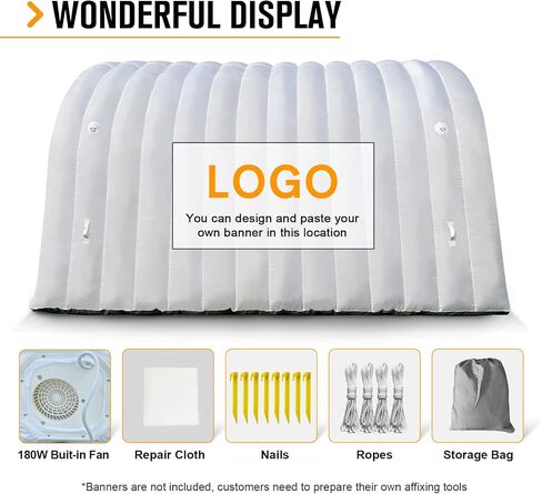 Inflatable Tunnel Sports Tunnel Entrance with Internal Blower Inflatable Tunnel Tent for Business Advertising Event Exhibition Promotion,Street,Shop,Supermarket,School(16x10x10ft) in Saudi Arabia