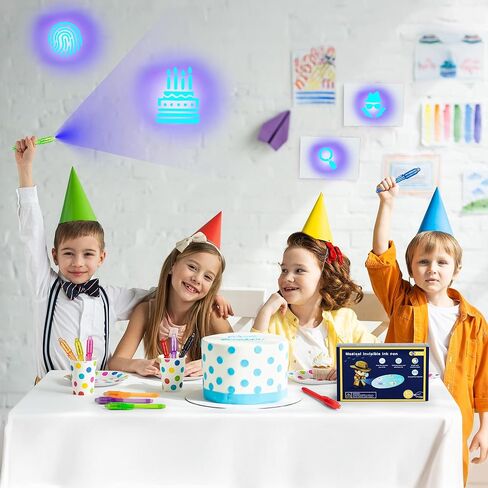 Invisible Ink Pen 24Pcs,Spy Pens with UV Light,Magic Marker for Secret Message,Classroom Prize for Students, Birthday Party Favors for Girls Boys,Kids Christmas Gift Stocking Stuffers in Saudi Arabia