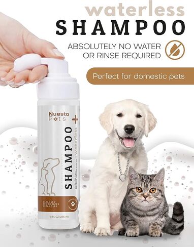 Pets Waterless No-Rinse Pet Shampoo | Soothing Hypoallergenic Gentle | time-Saving Stress-Free foaming Cleanser (3 8 fl oz Bottles Unscented) in Saudi Arabia