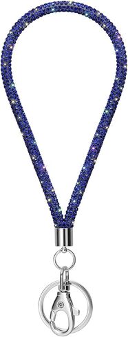 Soleebee Rhinestones Wristlet Lanyard for Women, 11.5'' Bling Crystal Wristlet Keychain with Metal Clasp & Keyring in Kuwait