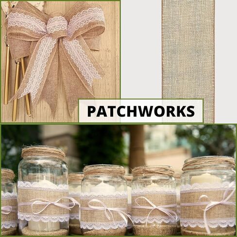Natural Burlap Ribbon for Crafting — 3 Inch x 20 Yards Burlap Wired Ribbon for Christmas Home Decor Gift Wrapping DIY Crafts Wedding Bow Making Wreath in Saudi Arabia