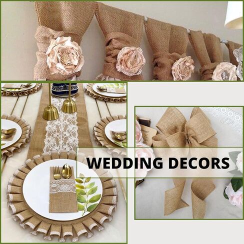 Natural Burlap Ribbon for Crafting — 3 Inch x 20 Yards Burlap Wired Ribbon for Christmas Home Decor Gift Wrapping DIY Crafts Wedding Bow Making Wreath in Saudi Arabia