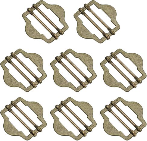 uxcell Metal Adjuster Slide Buckles, Webbing Strap Roller Pin Clip Buckle Tri Glide for Vest, Suit, Bag Replacement Part in Saudi Arabia