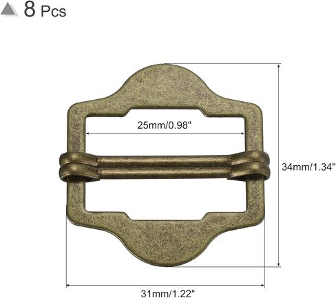uxcell Metal Adjuster Slide Buckles, Webbing Strap Roller Pin Clip Buckle Tri Glide for Vest, Suit, Bag Replacement Part in Saudi Arabia