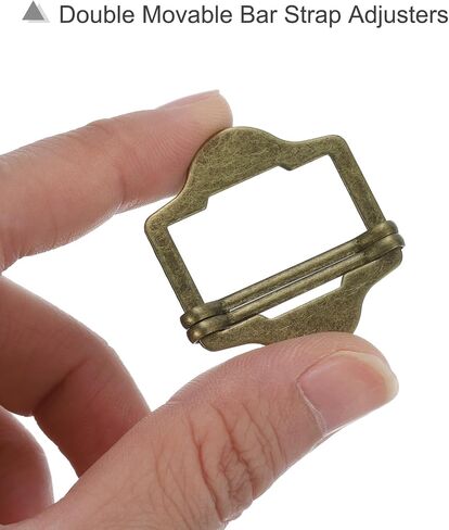 uxcell Metal Adjuster Slide Buckles, Webbing Strap Roller Pin Clip Buckle Tri Glide for Vest, Suit, Bag Replacement Part in Saudi Arabia