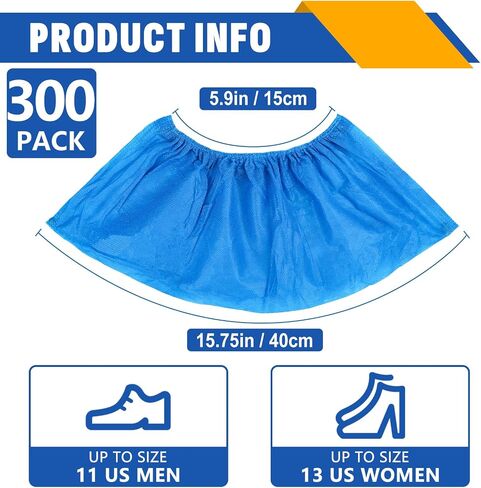 120 Pack(60 Pairs) Shoe Covers Disposable, Non-woven Fabric Shoes Covers for Indoor, Blue Durable & Reusable Disposable Boot & Shoe Covers, Larger Size Fits Various Shoes in Saudi Arabia