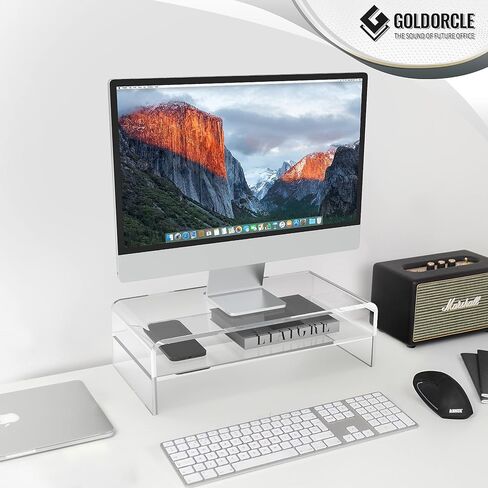 Acrylic Monitor Stand Riser Clear Computer Monitor Stand (Big) in Saudi Arabia