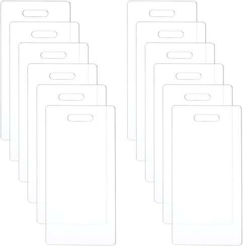 BENECREAT 12pcs Acrylic Badge Buddy, 3.1x3.3inch DIY Badge Buddy Blanks Set for Nurse, Teacher, Lab Tech, Receptionist, Hole: 20.2x5.2mm in Kuwait