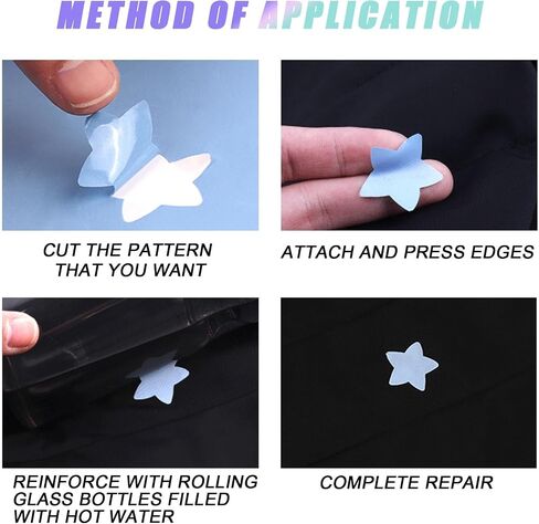 12 PCS Repair Patches Nylon Self-Adhesive Patches Waterproof Patches for Clothing Down Jacket Tent Clothes Bag 7.9 * 3.9 Inch (Black,Green,Blue,Brown) in Saudi Arabia