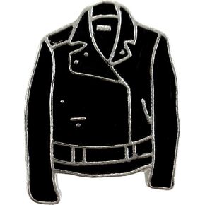 Black Leather Jacket Enamel Pin