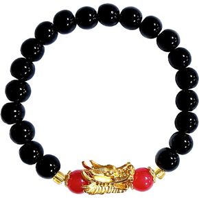 tenghong2021 1-4Pcs 2024 New Year Bracelets Dragon Zodiac Bracelet Adjustable Green Beaded Crystal Strech Charm Bracelet Colorful Lucky Feng Shui Natural Stone Insperation Protection Blessing Jewelry