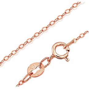 SEA OF ICE Sterling Silver 1mm Super Thin Delicate Flat Cable Chain Necklace, All Size 14-36 inch