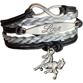Horse Gifts for Girls Women Bracelet, Dainty Horse Jewelry Horse Gifts for Girls Teens Horse Lovers, Equestrian Jewelry, Pony Charm