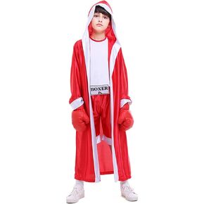 Children Classic Boxing Costume Boxer Role Play Halloween Fancy Dress Boxing Robe for Kids