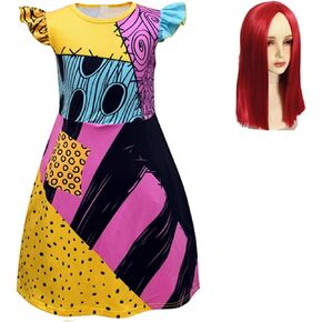 Naeviwth Sally Costume for Toddler Girls Halloween Christmas Costumes Party Dress Up with Wig