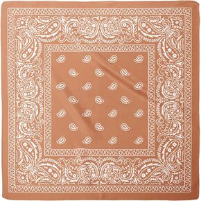BrellaWest Large Satin Silk Like Hair Wrapping Scarves Night Sleeping Head Scarf/Pastel Bandana Print (35in x 35in)