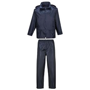 Portwest L440 Waterproof Essentials Protective Rainsuit (2 Piece Suit) Navy, X-Large