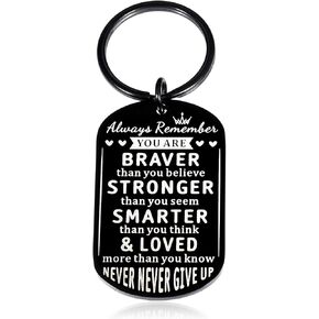 Valentines Day Gifts for Him Her Black Keychain for Women Men Teens Girls Boys Inspirational Christmas Gifts for Son Daughter Gifts from Mom Birthday Graduation Anniversary Presents for Friends