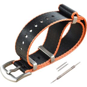 MZBUTIQ Nylon Watch Band Replacement Brushed Buckle 18mm 20mm 22mm 24mm
